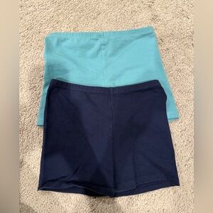 Primary bundle 6/7 Girls' Stretch Bike Shorts in Teal and Navy